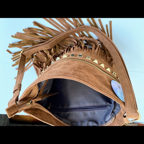 Brown Fringe Crossbody Bag - Picture 4 of 11